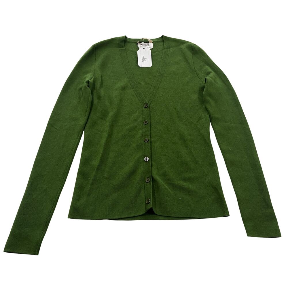 16-21(1) MICHAEL KORS Collection Women's Super Cashmere Cardigan Green XS
